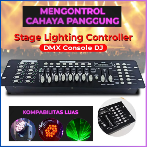 TERLARIS SHEHDS mixer channel 192 lampu disco panggung DMX Console DJ 192CH pengatur cahaya panggung