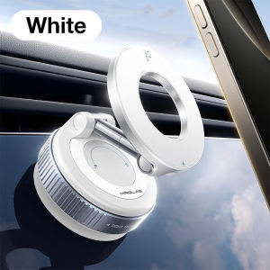 【Ultra Suction】Sanptoch Foldable Vacuum Suction Cup Magnetic Phone Stand For iPhone Samsung Oppo Vivo Smartphone 360° Rotatable Adjustable Phone Holder Swivel Lock Car Windshield Mount