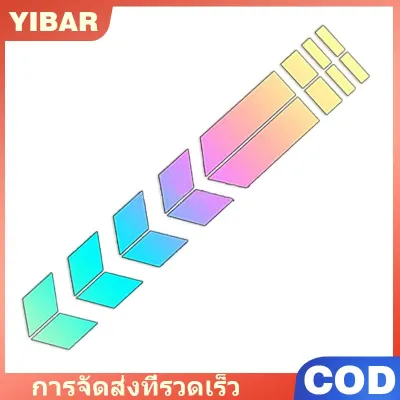 YIBAR สติกเกอร์ลายลูกศรรถจักรยานยนต์สีสันสดใสสะท้อนแสงกันน้ำมันบังโคลนรถจักรยานยนต์อุปกรณ์ตกแต่ง Moto