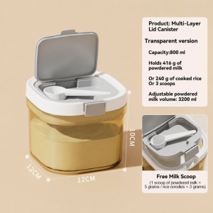 Isidoro.os BPAFree Food Grade Baby Milk Powder Container with Scoop Airtight Leakproof Travel Friendly