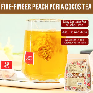 Five-Finger Peach Poria Cocos Tea Health FU LING Dispel Dampness And Remove Cold Beauty Slim