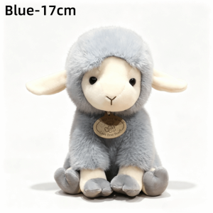 WAPKTY Tai Dài Gối bông hình con cừu Tư thế ngồi Kích thước 11/17/23cm Gối ôm Đáng yêu Mềm mại Thú nhồi bông hình con cừu Quà tặng