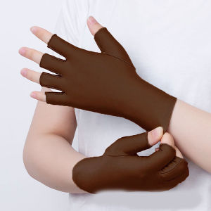 [COD]Flash Delivery Summer Ice Silk Half Fingers Gloves Women Breathable Thin Fingerless Gloves Outdoor Riding Driving Gloves Sunscreen Mittens