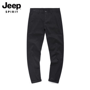 JEEP SPIRIT Mens Casual Pants Pure Cotton Thin Loose Straight Sleeve Western Pants Long Pants Mens Slim Fit Pants