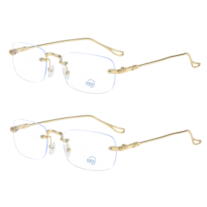 Fashionable Frameless Reading Glasses for All Year Round Stylish Adults and Vintage Enthusiasts with Intelligent Zoom and Clear Vision