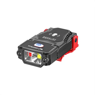 Mini LED Sensor Headlamp Hat Clip Cap Light Fishing Headlight USB Rechargeable Adjustable Angle Camping Headlamp Work Light