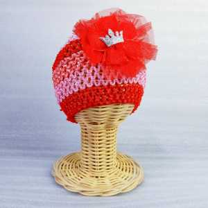 TOPI BEANIE KUPLUK RAJUT ANAK BAYI BALITA PEREMPUAN MOTIF MAHKOTA GEMERLAP GAYA KOREA