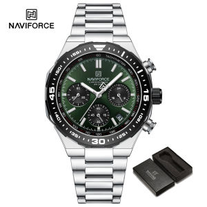 NAVIFORCE Original Fashion Men Casual Watch Chronograph Business 30m Waterproof Mens Watches with Calendar Luminous Stainless Steel NF8049
