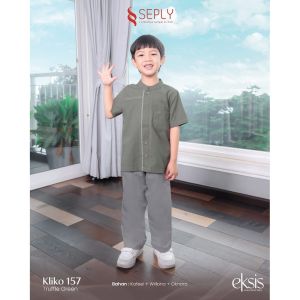 Seply Sarimbit Keluarga / Truffle Green / Fashion Muslim Lebaran 2025