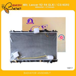 QUEENBEE 14017 Mitsubishi Lancer Mirage GLXI / C3/4G92 Radiator Assembly A/T 375x648x16mm MB660565 (Polar)