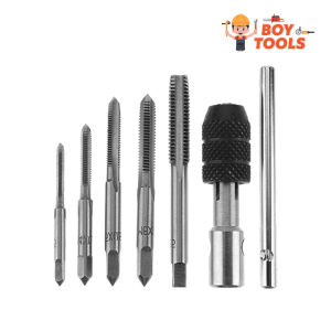 BOY TOOLS - 6pcs T-type Machine Metal Hand Screw Thread Tap Wrench M6/M7/M8/M10/M12 Tap Set DIY Tool