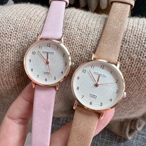 Tabuh Shop Jam Tangan Wanita Tali Kulit Model Terbaru Fashion Wanita Simple Elegan Cantik Mewah Bercahaya Kasual Analog Import Kekinian Harga Murah Meriah - COD BAYAR DI TEMPAT JW72