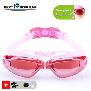 【SG STOCK】Optical Swimming Goggles Men Women Myopia Pool Earplug Professional Waterproof Bathing Eyewear Prescription Adult Diving Glasses
