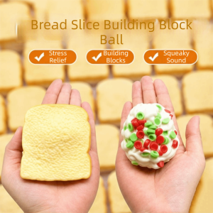 FUNG Hand Relax Toast Crunchy Squishy Shapable Crispy Sound Blocks Filled Squishy Creative Handmade Crispy Toast Bread Kids Adults