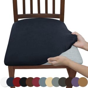 MUSCLEX Elastic Dining Chair Cover Anti-slip Soft Chair Cushion Cover Universal Solid Color Chairs Protector Slipcover for HomeHotel Decoration