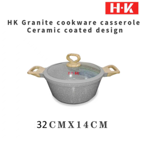 HK Granite cookware casserole Ceramic coated design GBJM NO BOX