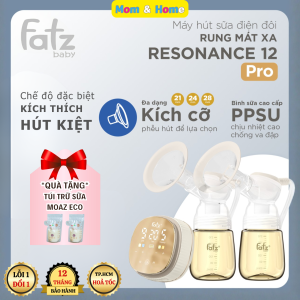 Máy Hút Sữa Điện Đôi Rung Mát-xa FATZ BABY Resonance 12 PRO Chế Độ Hút Kiệt Kèm 3 Size Phễu Bảo Hành Chính Hãng