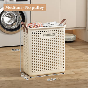 Home Foldable Dirty Clothes Basket Bathroom Laundry Basket Dirty Clothes With Wheel Storage Rack