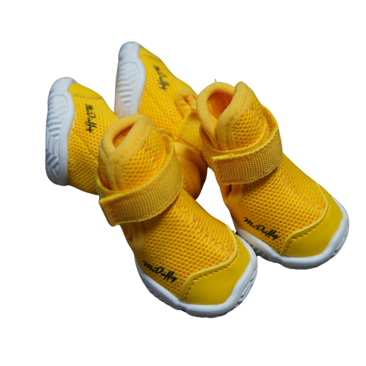 McDuffy 4pcs Dog Shoes Breathable Waterproof Durable Dog Boots Paw
