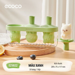 Set 3 khuôn kem ECOCO các hình cho bé thế hệ mới Dụng cụ làm kem cao cấp nhựa PP silicon an toàn sức khoẻ 25022