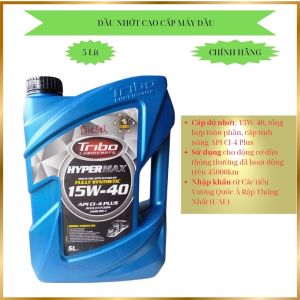 Dầu nhớt xe con xe bán tải máy dầu cao cấp TRIBO SAE 15W-40 API SI-4 Plus TH toàn phần Can 5 LIT