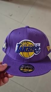 NBA หมวกเบสบอล Los Angeles Lakers หมวกแบนปรับได้ แฟชั่นฮิปฮอป หมวกแบน