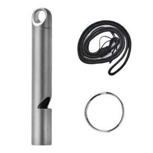 กลางแจ้งฉุกเฉินนกหวีดนกหวีดพกพาพร้อมนกหวีดฝึกหัดพวงกุญแจสำหรับกีฬาปีนเขาตั้งแคมป์