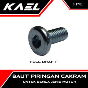 1 PC Baut Piringan Cakram Untuk Semua Jenis Motor Honda Disc Dis Baudd Baud Setengah Ful Draft KAEL