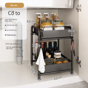【Giá đỡ ngăn dưới bồn rửa】Dưới bồn rửa nhà bếp giá tủ kéo nhiều tầng phòng tắm giá để đồ đa năng dưới bàn