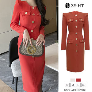 ZY.HT EraVogue Váy nữ Váy màu cam Váy kem Váy bó sát Váy cưới Váy cưới Váy cưới Váy cưới 10167