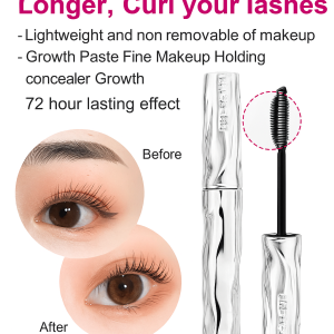 Small Steel Tube Mascara Waterproof Dense Eyelash Mascara Long Lasting Hair-Styling Eyelash Base Cream Non-Smudge Mascara
