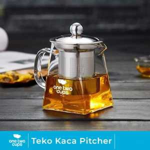 Teko Pitcher Teh Chinese Teapot Maker / Teko Pitcher Teh Poci Thai Tea Kopi Kaca Dengan Saringan Stainless Aesthetic Tahan Panas / Teapot Infuser Kaca Saringan Stainless / Teko Saringan Teh Stainless Stell / Pitcher Kaca / Teko Air Minum Kaca