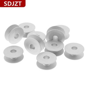 [COD] SDJZT 10pcs 21mm อุตสาหกรรมอลูมิเนียม bobbins สำหรับนักร้อง Brother จักรเย็บผ้าเครื่องมือ