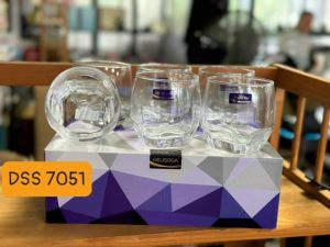 (Sang Trọng) Hộp 6 Cốc Trơn Chịu Nhiệt Delisoga Có Hộp Đẹp Dung Tích 340ml (DSS7051)