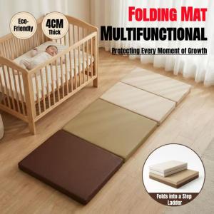 Foldable & Waterproof 4cm Thick Play Mat Thickened Anti Fall Floor Mat for Childrens home games
