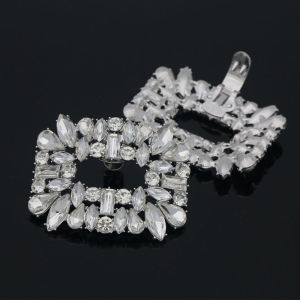 [Free Shipping] Detachable Shoe Embellishments High Heel Accessories Crystal Shoe Decorations Wedding Shoe Front Flower Square Shoe Buckle Accessories