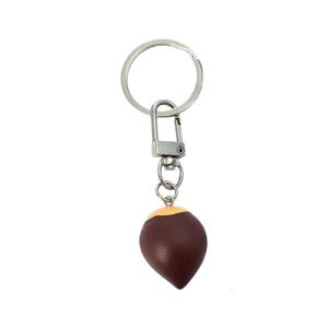 Rubber Roasted Chestnut Keychain Miniature Simulation Artwork For Everyday Use Functional Decorative Accessory