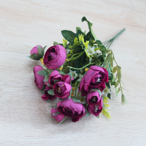 Bunga hias plastik peony mini terompet X5 B8192  artificial