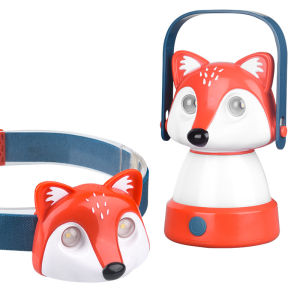 Toddler Camping Lantern with LED Headlamp – Cute Animal Night Light 3 Modes Portable & Safe for Kids Birthday Gift