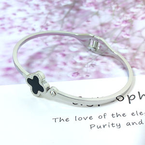 Befome สร้อยข้อมือโคลเวอร์สี่แฉกสุดหรูทำจากสแตนเลส18K แฟชั่นเพทาย AAA กำไลข้อมือชุบทอง