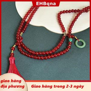[COD] EHBqna 3PF Ship within 24 hours Đá tự nhiên cầu nguyện Vòng cổ phụ nữ Phật Giáo Thiền màu xanh lá cây pha lê Vòng cổ dài tua chokers Quà Tặng
