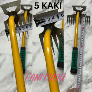 TM / SHENGDA Garden Hoe Manual 4 gigi Weeders cabut bekalan tanah longgar Anti-karat mangan Steel merumput Rake Farm