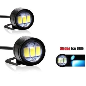 โคมไฟสัญญาณเลี้ยว LED DC12V 2ชิ้นไฟวิ่งกลางวันรถจักรยานยนต์สปอตไลท์รถจักรยานยนต์จักรยานแบบ DIY ไฟหน้าไฟตานกอินทรีกันน้ำไฟฉายคาดศีรษะ LED