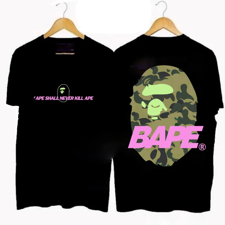 New Bape Bathing Ape Printing street Classic Cotton Men Women Short sleeve  t-shirt BENOH oversize