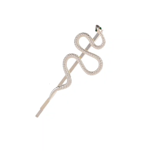Metallic Style Curved Snake Shape Hair Clip Summer Headwear for Woman Birthday Party Carnivals Non-slip Hairpin