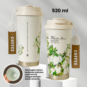 Tumbler Minum Nexxio Aesthetic Cooler Stainless 316 Portabel Anti Tumpah 520ml Custom Seri Blossom