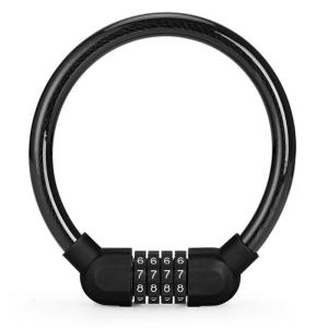 Heavy Duty 4 Digits Bike Cable Lock Bike Portable Code Lock Cable Anti Theft Security Resettable Combination Bike Locks