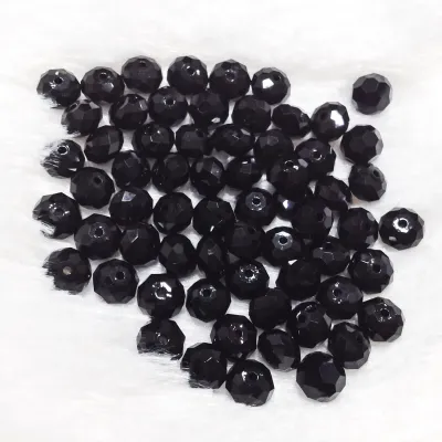 Hạt đá pha lê tròn bẹt trắng ánh 7 màu cao cấp xỏ vòng tay trang sức sang trọng size 8mm [1 GÓI CHỈ 1 HẠT LẺ]