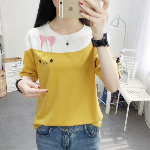 LH.Sunshine เสื้อยืดลายกระต่าย🐰🌈 แต่งหูกระต่ายน่ารักกรุบกริบ ✨ บอกเลยว่าปั๊วะปังมากกว่าใคร 💖 มี 5 สีสบายใจ💖