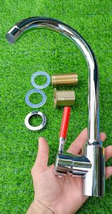 Vòi rửa chén nóng lạnh C013 xoay bi 360 độ inox 304 Cao 30 cm Vòi rửa bát mạ Crom sáng bóng  (Bảo hành 3 Năm) - Lắp đặt đơn giản không cần gọi thợ lắp đặt